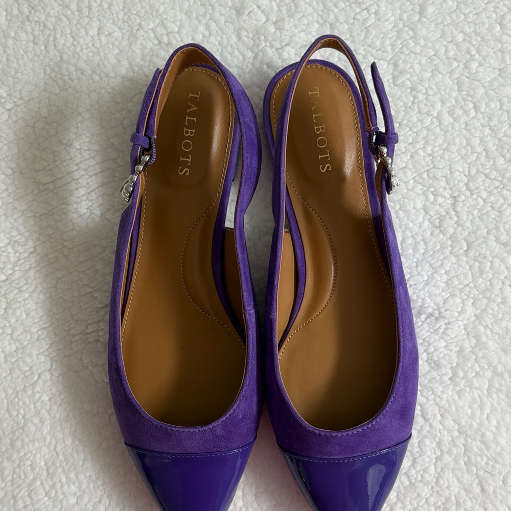 Talbots Purple Slingback Flats